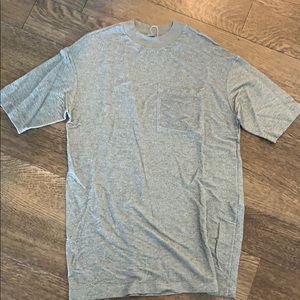 Zara T-shirt dress in gold lurex size small